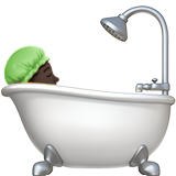 洗澡者:深色肤色emoji素材一 160x160像素