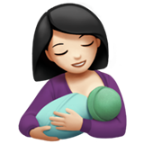 喂奶:浅肤色emoji素材一 160x160像素