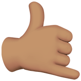 666、打电话手:中等肤色emoji素材一 160x160像素