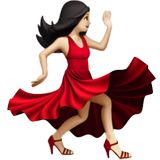 女子舞蹈:浅肤色emoji素材一 160x160像素