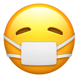 带口罩的脸emoji素材一 160x160像素