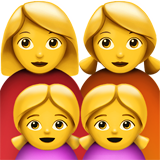 家庭:女人,女人,女孩,女孩emoji素材一 160x160像素