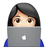 女工程师:浅肤色emoji素材一 160x160像素