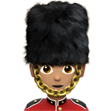 警卫:中等肤色emoji素材一 160x160像素