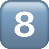 键帽数字8emoji素材一 160x160像素