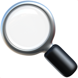 放大镜向左倾斜emoji素材一 160x160像素