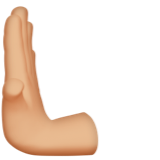 向左推: 中等-浅肤色emoji素材一 160x160像素