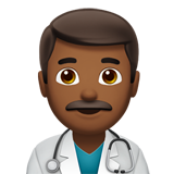 男保健员:中黑肤色emoji素材一 160x160像素