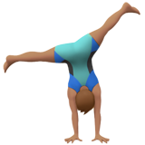 侧手翻的男人:中等肤色emoji素材一 160x160像素