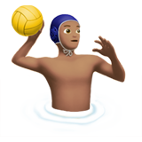 男子水球:中等肤色emoji素材一 160x160像素