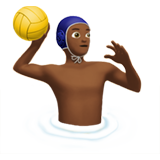 男子水球:中深色肤色emoji素材一 160x160像素