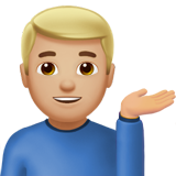 单手举起的男人:中等浅肤色emoji素材一 160x160像素