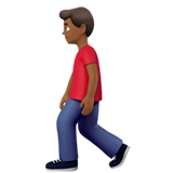行走的男人:中黑肤色emoji素材一 160x160像素