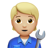 机械师、技工、工程师:中浅肤色emoji素材一 160x160像素