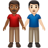 男士牵手:中暗肤色,浅肤色emoji素材一 160x160像素