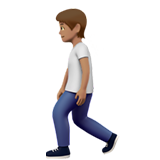 行走的人:中等肤色emoji素材一 160x160像素