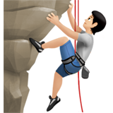 正在攀爬的人:浅肤色emoji素材一 160x160像素