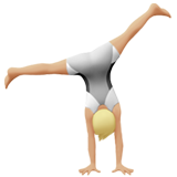 侧手翻的人:中浅肤色emoji素材一 160x160像素