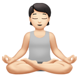 打坐的 人:浅肤色emoji素材一 160x160像素