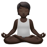 打坐的人:深色肤色emoji素材一 160x160像素
