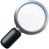 放大镜向右倾斜emoji素材一 160x160像素