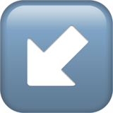 左下箭头emoji素材一 160x160像素