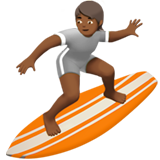 个人冲浪:中黑肤色emoji素材一 160x160像素