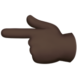 指向左边的手:深色肤色emoji素材一 160x160像素