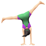 侧手翻的女人:浅肤色emoji素材一 160x160像素