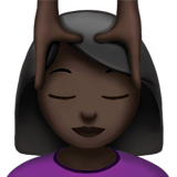 女性按摩:深色肤色emoji素材一 160x160像素