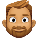 男士:中等肤色,胡须emoji素材一 160x160像素