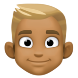 男士:中深色肤色,金发emoji素材一 160x160像素