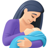 喂奶:浅肤色emoji素材一 160x160像素