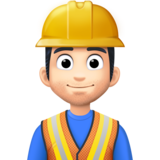 施工人员:浅肤色emoji素材一 160x160像素