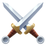 交叉的剑emoji素材一 160x160像素