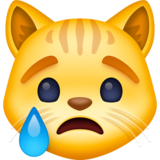 难过的猫emoji素材一 160x160像素
