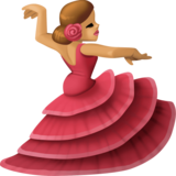 女子舞蹈:中等肤色emoji素材一 160x160像素