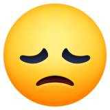 悔恨的脸emoji素材一 160x160像素