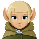 精灵:中浅肤色emoji素材一 160x160像素