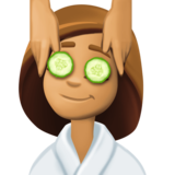 按摩者:中等肤色emoji素材一 160x160像素