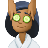 按摩者:中黑肤色emoji素材一 160x160像素