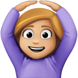 做“好”手势的人:中等浅肤色emoji素材一 160x160像素