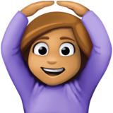 做“好”手势的人:中等肤色emoji素材一 160x160像素