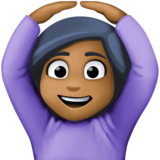 做“好”手势的人:中等深色肤色emoji素材一 160x160像素