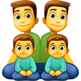 家庭:男人,男人,男孩,男孩emoji素材一 160x160像素