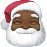 圣诞老人:深色肤色emoji素材一 160x160像素