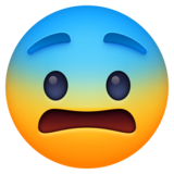 恐惧的脸emoji素材一 160x160像素
