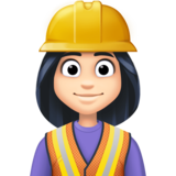 女建筑工人:浅肤色emoji素材一 160x160像素