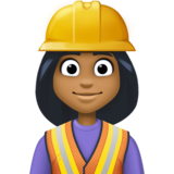 女建筑工人:中深色肤色emoji素材一 160x160像素