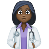 女保健员:深色肤色emoji素材一 160x160像素